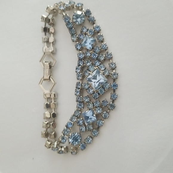 La-Rel Jewelry - La-Rel Blue Rhinestone Bracelet 1950s
